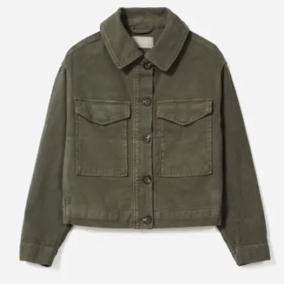Everlane Jackets & Coats Everlane Moleskin Utility Jacket Green